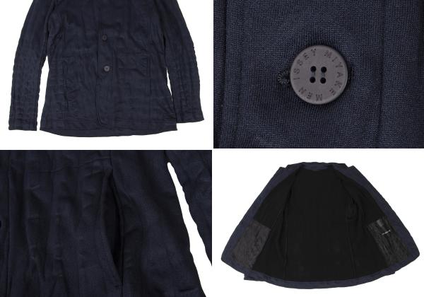 ISSEY MIYAKE MEN 16SS Poly Cotton Shibori Jersey Navy Size 3