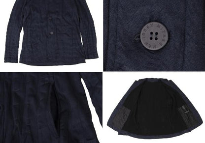 ISSEY MIYAKE MEN 16SS Poly Cotton Shibori Jersey Navy Size 3