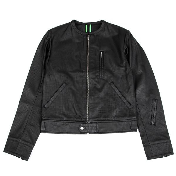 Y-3 15SS Sheepskin Mesh Back 3-Stripes Jacket Black Size XS