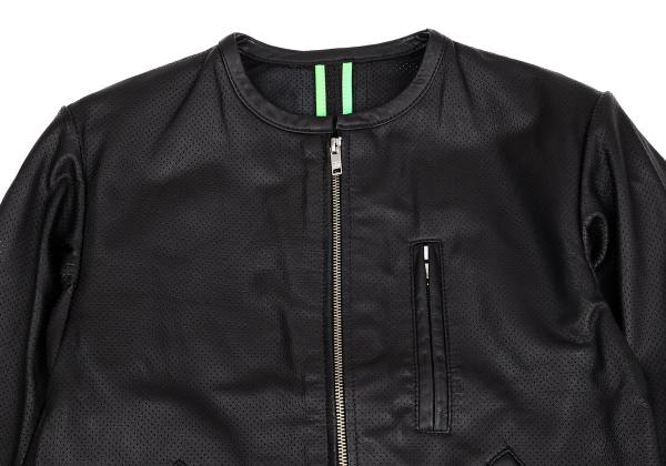 Y-3 15SS Sheepskin Mesh Back 3-Stripes Jacket Black Size XS