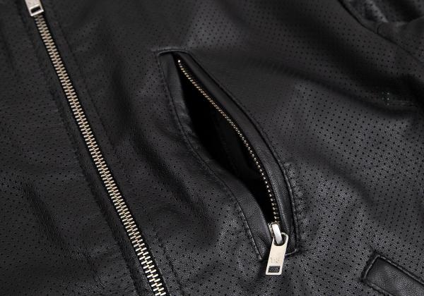 Y-3 15SS Sheepskin Mesh Back 3-Stripes Jacket Black Size XS