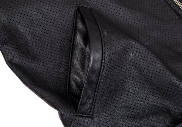 Y-3 15SS Sheepskin Mesh Back 3-Stripes Jacket Black Size XS