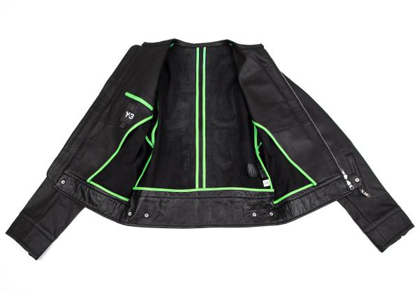 Y-3 15SS Sheepskin Mesh Back 3-Stripes Jacket Black Size XS