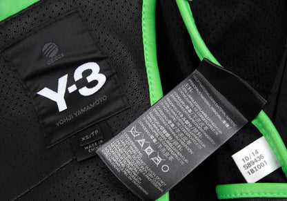 Y-3 15SS Sheepskin Mesh Back 3-Stripes Jacket Black Size XS