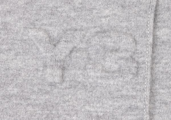 Y-3 Gray Logo Embossed Wool Knit Sweater Size XS