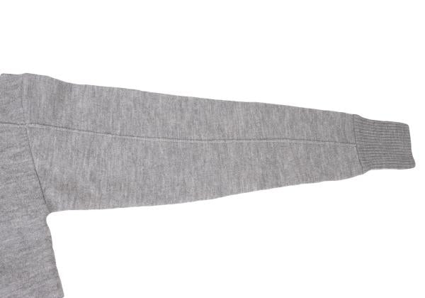 Y-3 Gray Logo Embossed Wool Knit Sweater Size XS