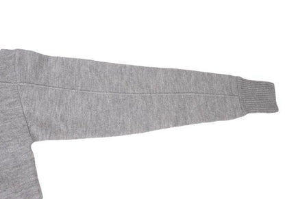 Y-3 Gray Logo Embossed Wool Knit Sweater Size XS