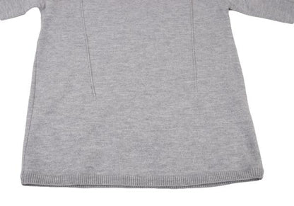 Y-3 Gray Logo Embossed Wool Knit Sweater Size XS
