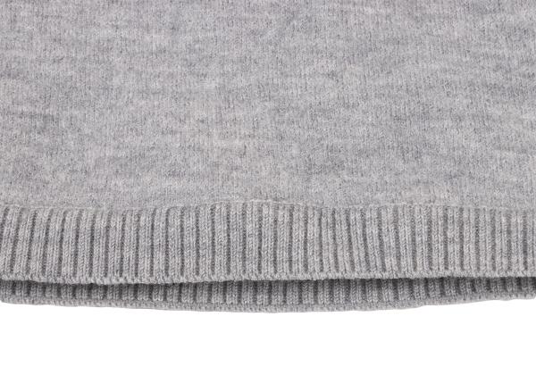 Y-3 Gray Logo Embossed Wool Knit Sweater Size XS