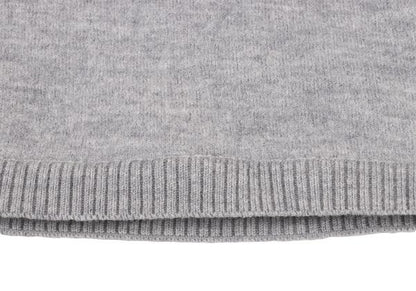 Y-3 Gray Logo Embossed Wool Knit Sweater Size XS
