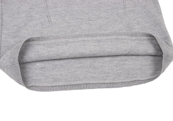 Y-3 Gray Logo Embossed Wool Knit Sweater Size XS