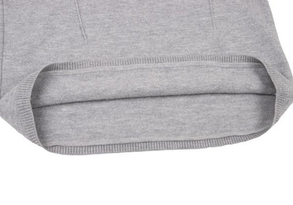Y-3 Gray Logo Embossed Wool Knit Sweater Size XS