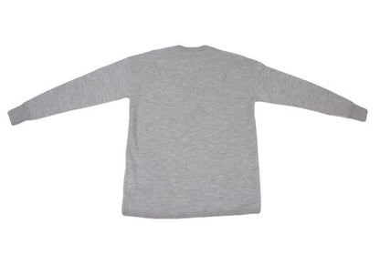 Y-3 Gray Logo Embossed Wool Knit Sweater Size XS