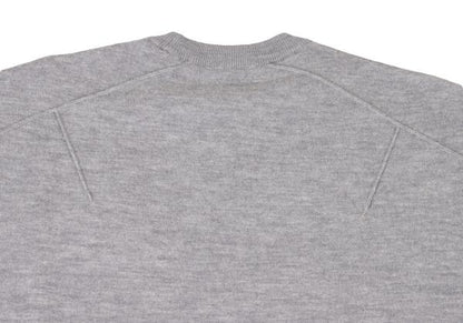 Y-3 Gray Logo Embossed Wool Knit Sweater Size XS
