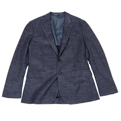 LANVIN en Bleu Linen Poly 3-Piece Suit Blue Size 48