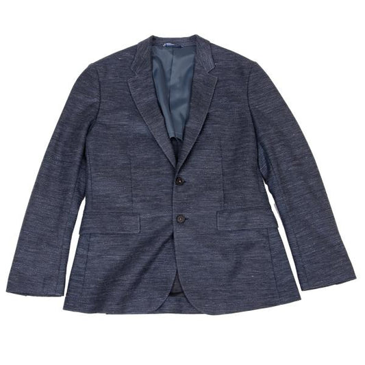 LANVIN en Bleu Linen Poly 3-Piece Suit Blue Size 48