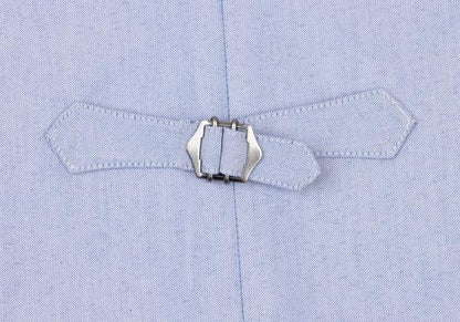 LANVIN en Bleu Linen Poly 3-Piece Suit Blue Size 48