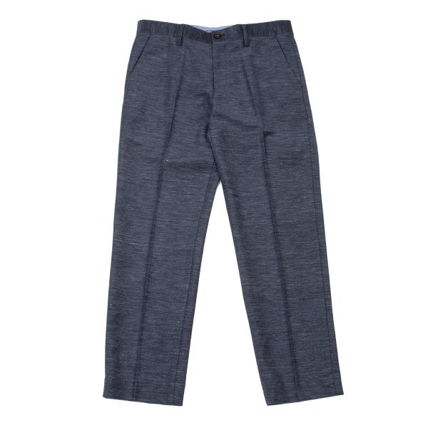 LANVIN en Bleu Linen Poly 3-Piece Suit Blue Size 48