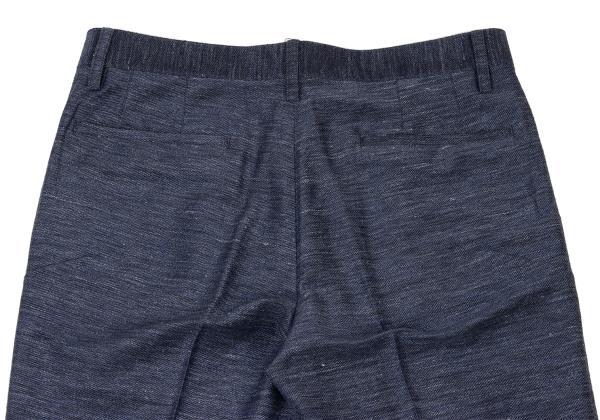 LANVIN en Bleu Linen Poly 3-Piece Suit Blue Size 48