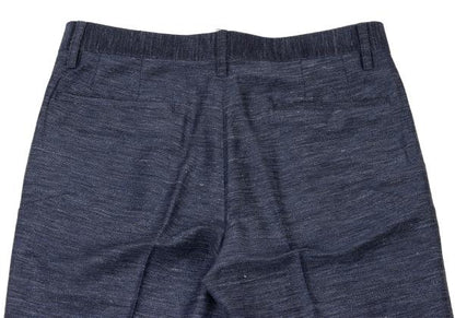 LANVIN en Bleu Linen Poly 3-Piece Suit Blue Size 48