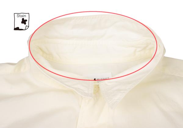 ISSEY MIYAKE Cotton Basic Long Sleeve Shirt White Size L