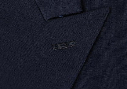 Y's for men Navy Wool Peak Double-Breasted Jacket Size M