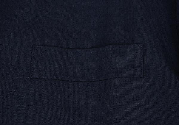 Y's for men Navy Wool Peak Double-Breasted Jacket Size M