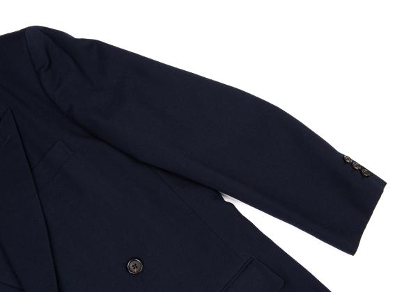 Y's for men Navy Wool Peak Double-Breasted Jacket Size M