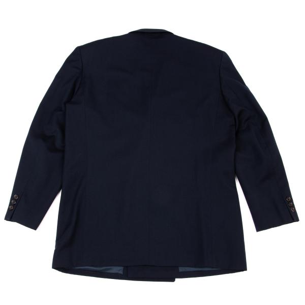Y's for men Navy Wool Peak Double-Breasted Jacket Size M