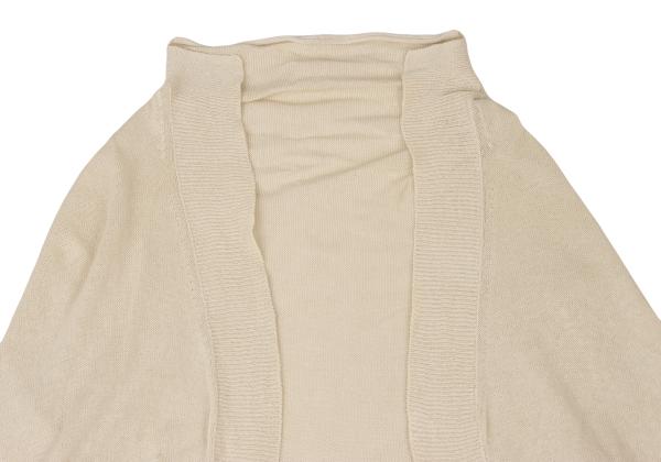 Y's Rib Design Cotton Linen Bolero Light Beige Cardigan Size 3