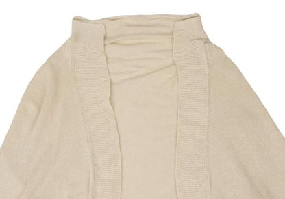 Y's Rib Design Cotton Linen Bolero Light Beige Cardigan Size 3
