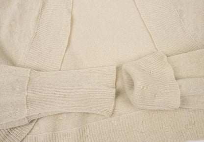 Y's Rib Design Cotton Linen Bolero Light Beige Cardigan Size 3
