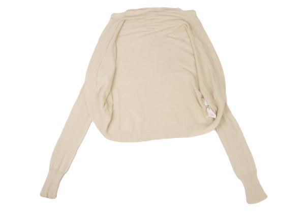 Y's Rib Design Cotton Linen Bolero Light Beige Cardigan Size 3
