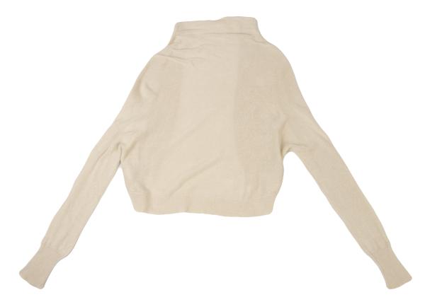Y's Rib Design Cotton Linen Bolero Light Beige Cardigan Size 3