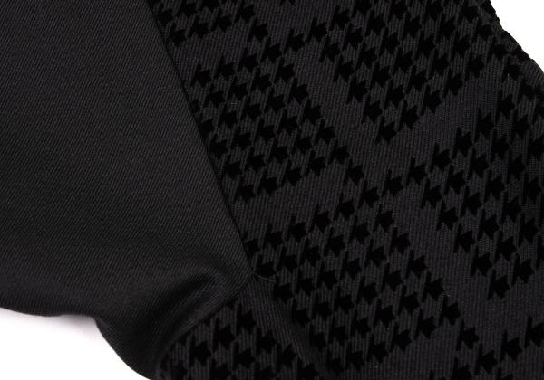 Y's Pink Flocked Houndstooth Print Wool Pants Black Size 2