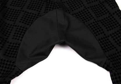 Y's Pink Flocked Houndstooth Print Wool Pants Black Size 2