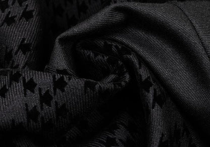 Y's Pink Flocked Houndstooth Print Wool Pants Black Size 2