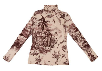 Jean Paul GAULTIER SOLEIL Aloha Print Top Pink Size S