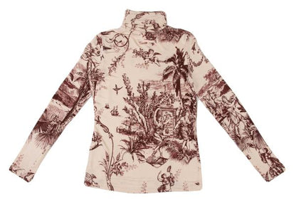 Jean Paul GAULTIER SOLEIL Aloha Print Top Pink Size S