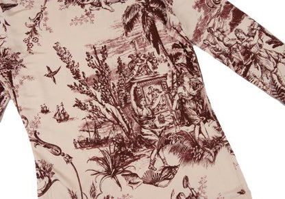 Jean Paul GAULTIER SOLEIL Aloha Print Top Pink Size S