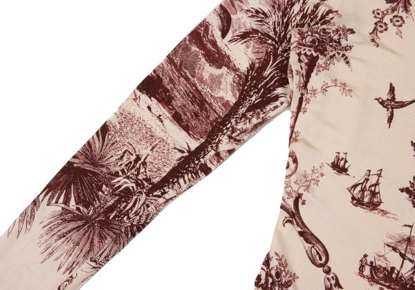 Jean Paul GAULTIER SOLEIL Aloha Print Top Pink Size S
