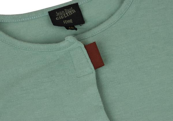 Jean Paul GAULTIER FEMME Front Tape Cardigan Mint Size 40