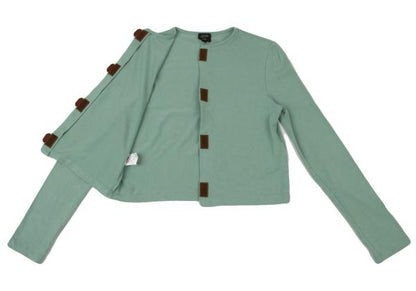 Jean Paul GAULTIER FEMME Front Tape Cardigan Mint Size 40