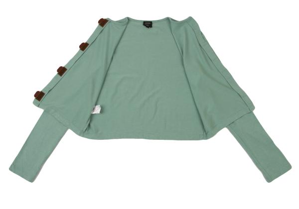 Jean Paul GAULTIER FEMME Front Tape Cardigan Mint Size 40
