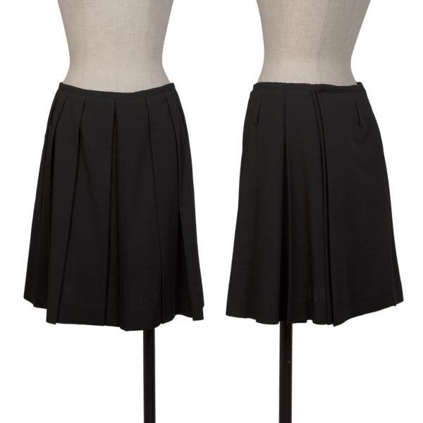 Jean Paul GAULTIER FEMME Wool Pleated Skirt Black Size 40