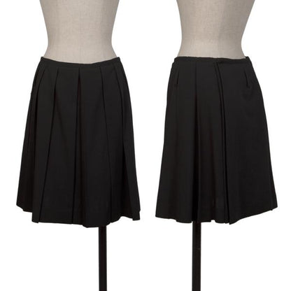 Jean Paul GAULTIER FEMME Wool Pleated Skirt Black Size 40