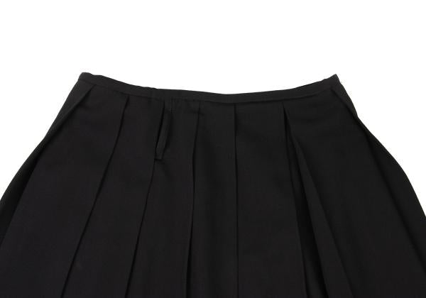 Jean Paul GAULTIER FEMME Wool Pleated Skirt Black Size 40