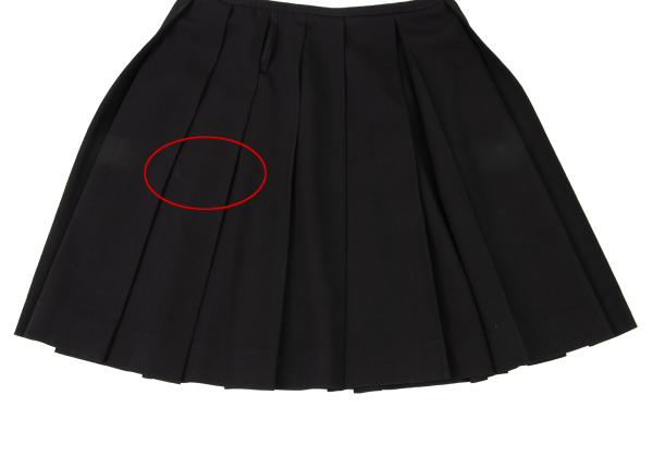 Jean Paul GAULTIER FEMME Wool Pleated Skirt Black Size 40