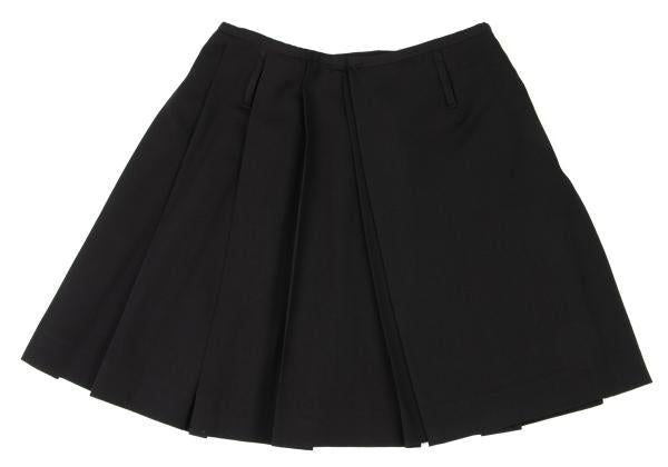 Jean Paul GAULTIER FEMME Wool Pleated Skirt Black Size 40