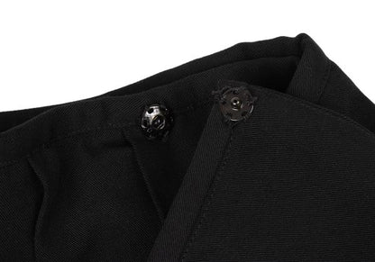 Jean Paul GAULTIER FEMME Wool Pleated Skirt Black Size 40